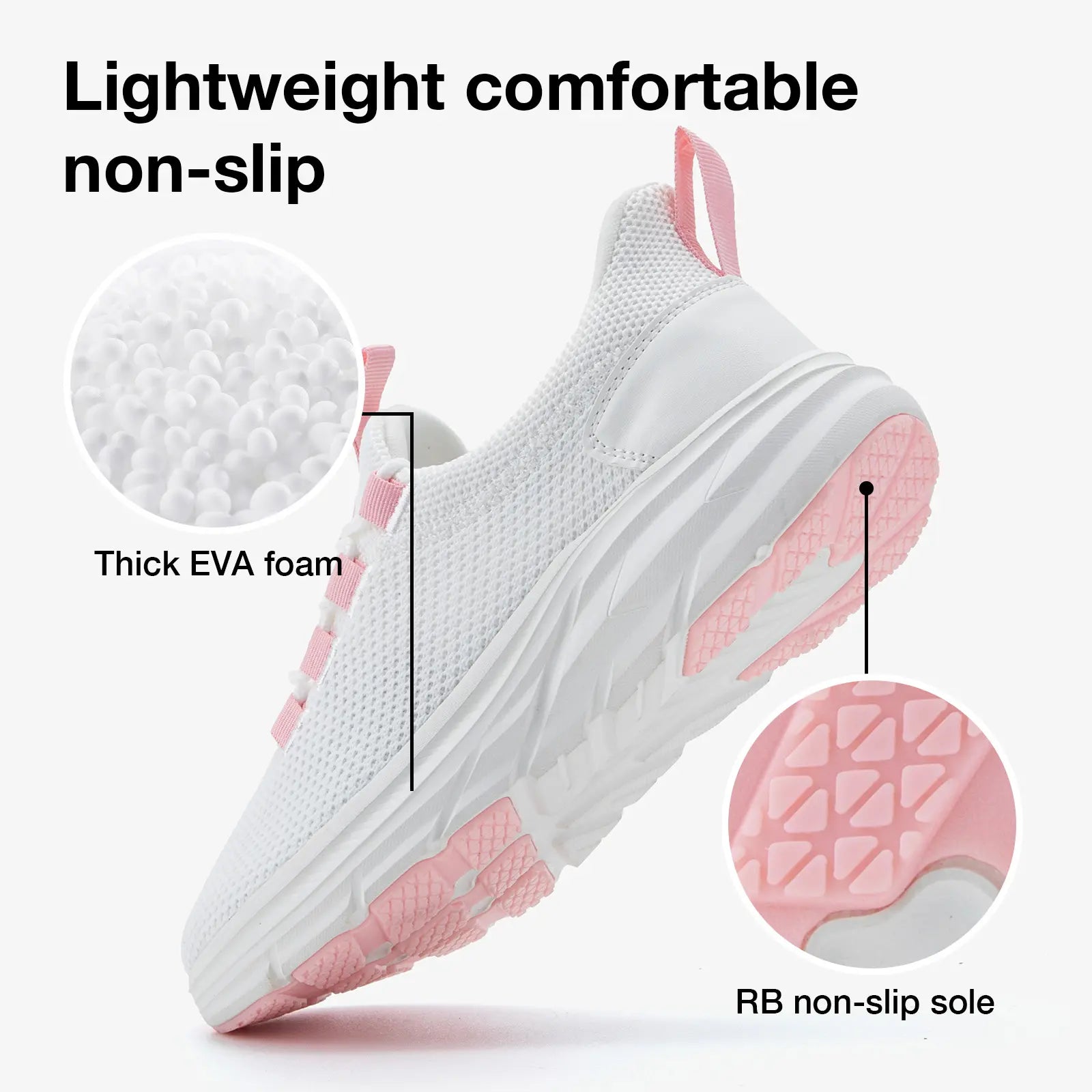 KOLILI Women's Breathable Sneakers with Wide Toe Box and Arch Support for Fitness, Running, and Daily Comfort