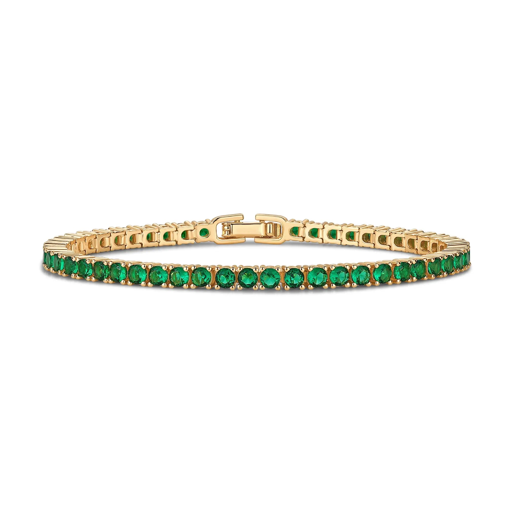 PAVOI 14K Gold Plated Colorful Tennis Bracelets for Women - Elegant Tennis Bracelet Featuring Colored Cubic Zirconia - Hypoallergenic Jewelry Gift Options