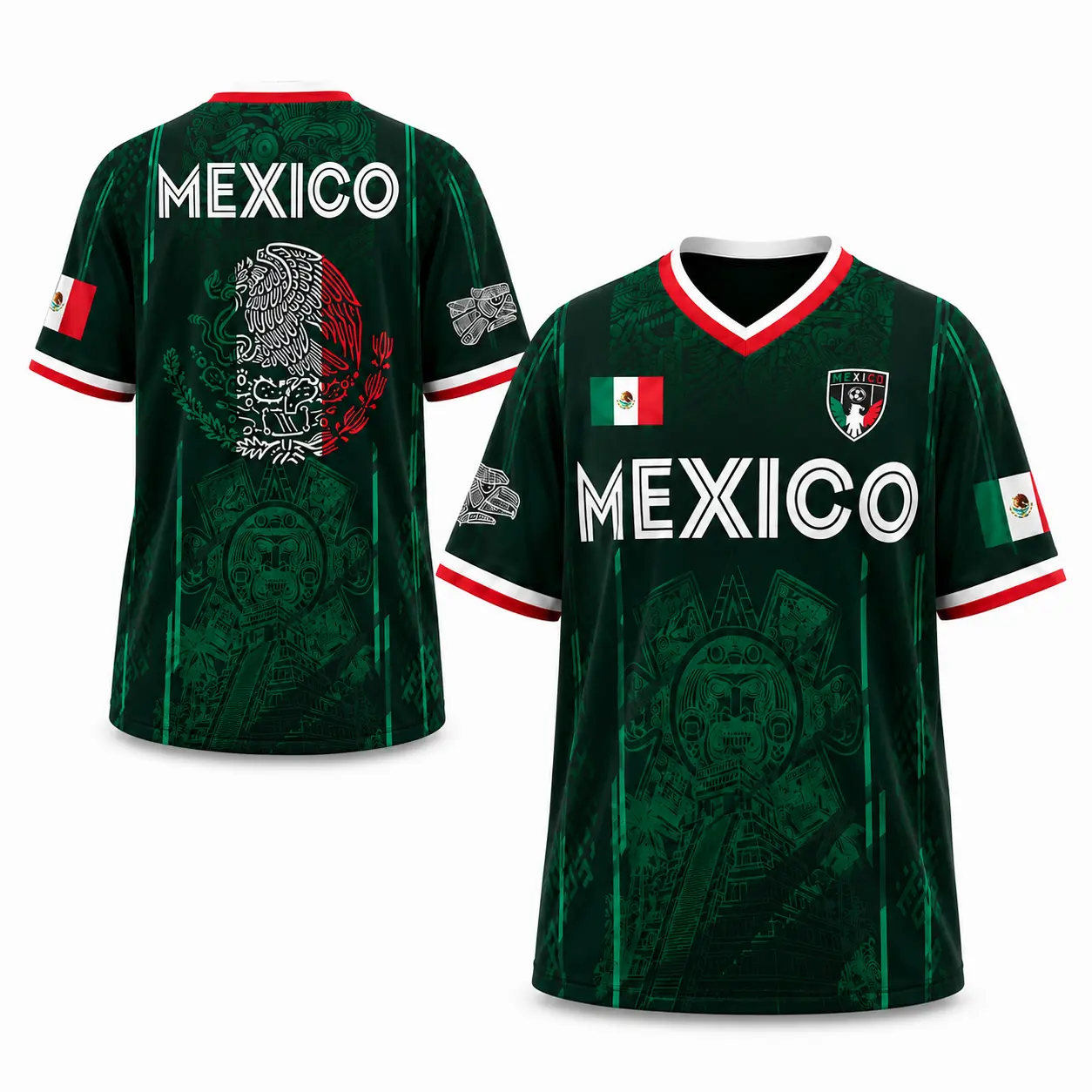 Camiseta de fútbol inspirada en México