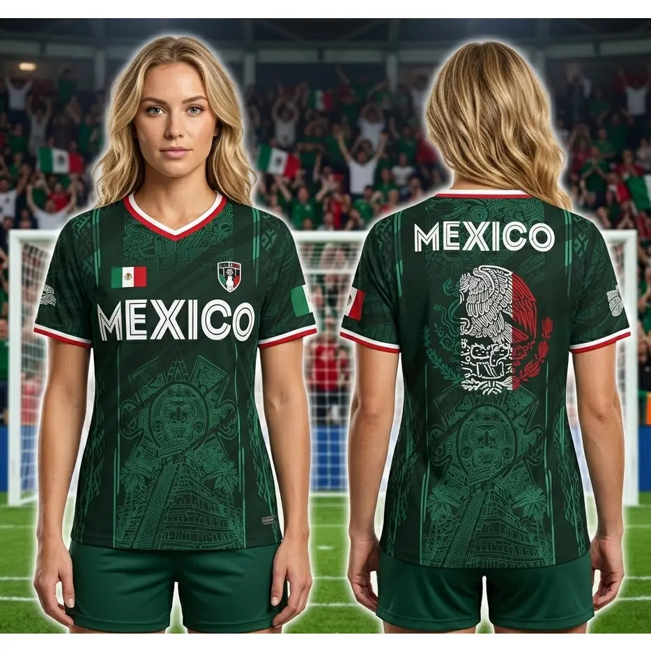 Camiseta de fútbol inspirada en México