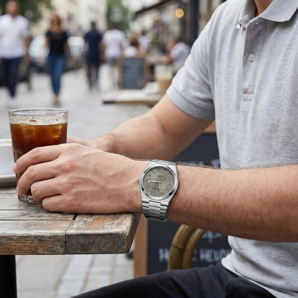 Men's Water-Resistant Analog Quartz Watch with Luminous Round Dial - Elegant and Versatile Timepiece for Any Occasion - Comes with Gift Box