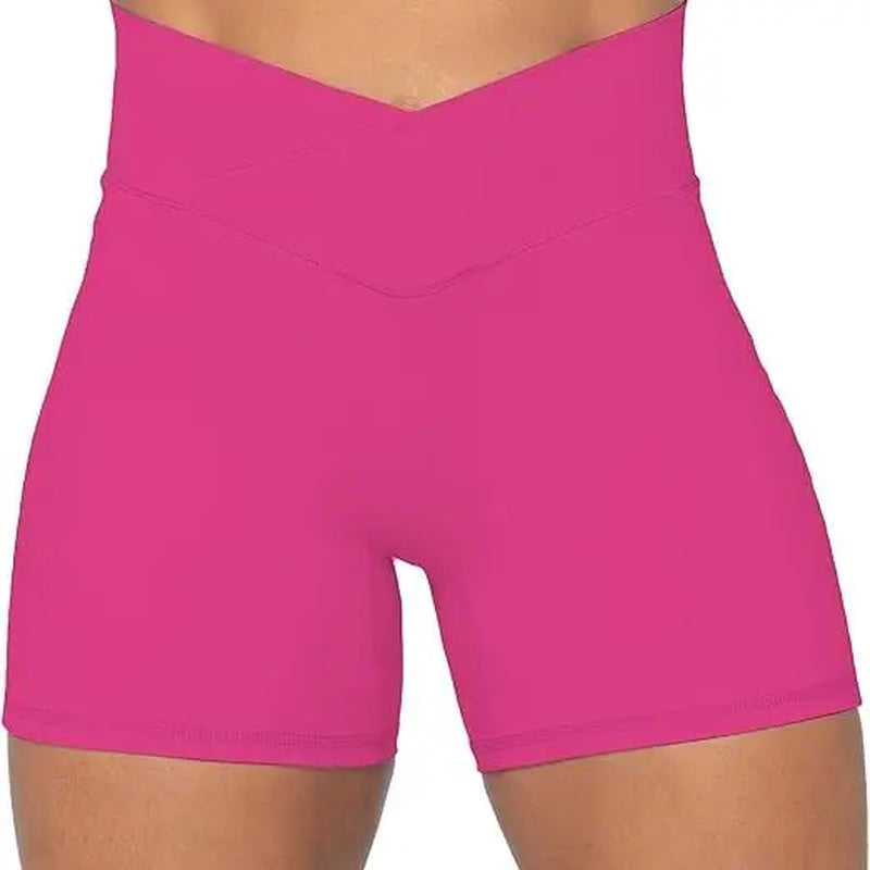 Sunzel Women's High-Waisted Soft Compression Gym Shorts - 4-Inch Seamless Design with Tummy Control and Butt Lifting Features, Crafted from Double Brushed Fabric for Summer Workouts