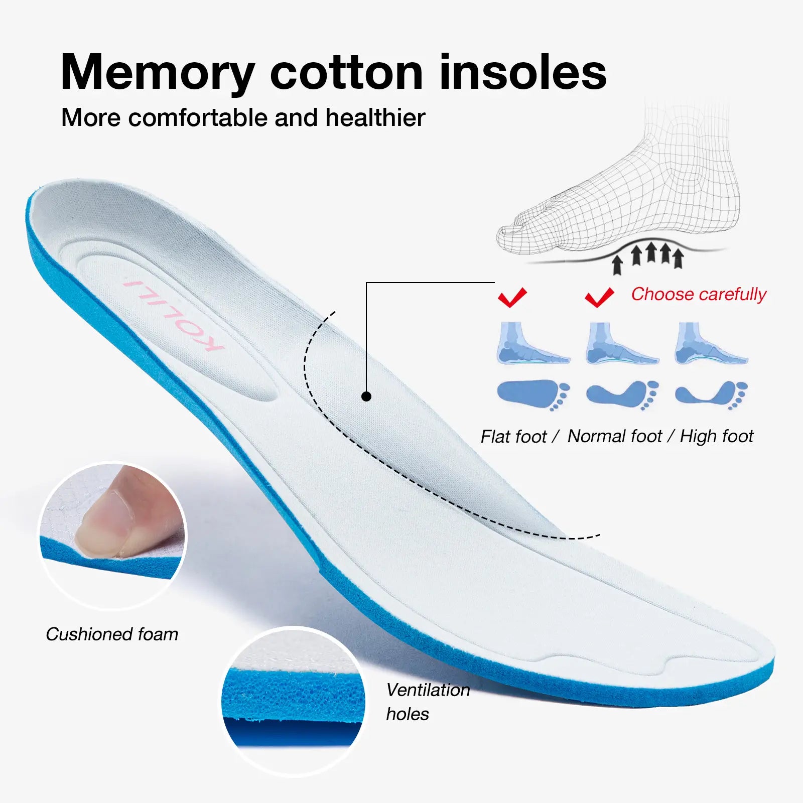 KOLILI Women's Breathable Sneakers with Wide Toe Box and Arch Support for Fitness, Running, and Daily Comfort