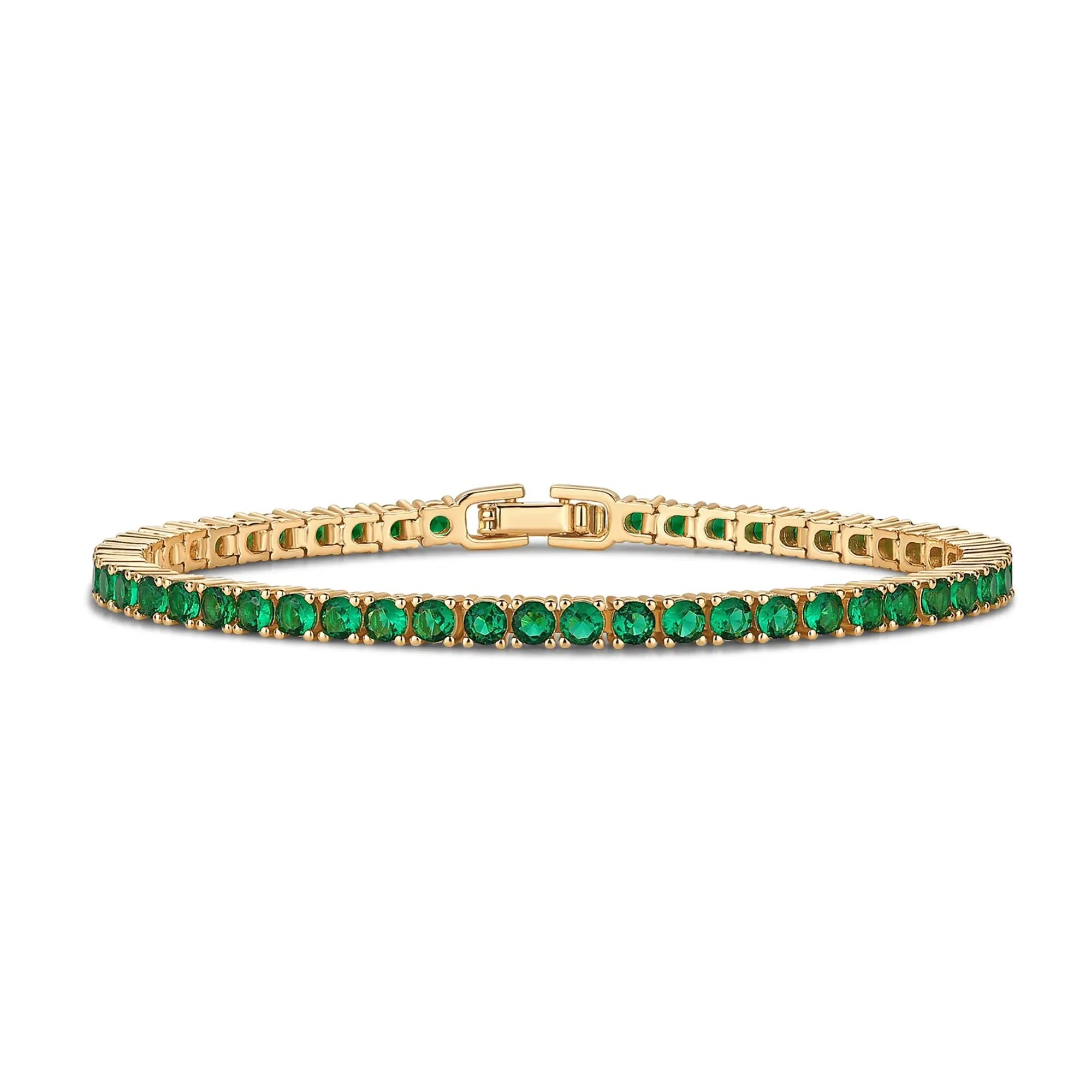 PAVOI 14K Gold Plated Colorful Tennis Bracelets for Women - Elegant Tennis Bracelet Featuring Colored Cubic Zirconia - Hypoallergenic Jewelry Gift Options