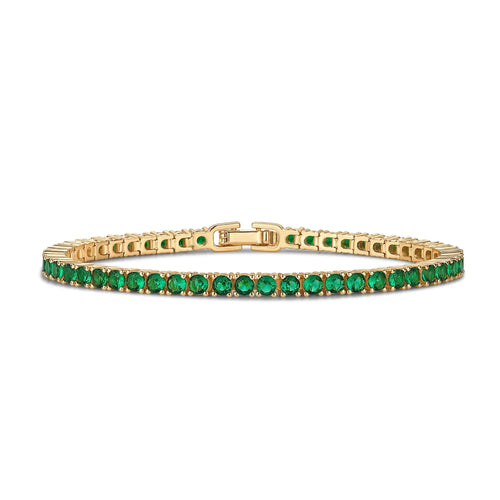 PAVOI 14K Gold Plated Colorful Tennis Bracelets for Women - Elegant Tennis Bracelet Featuring Colored Cubic Zirconia - Hypoallergenic Jewelry Gift Options
