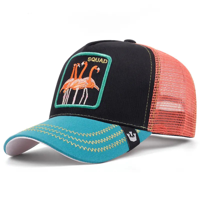 Unisex Embroidered Baseball Cap - Adjustable Mesh Hat for Outdoor Sports and Sun Protection, Ideal for Summer Beach Vacations