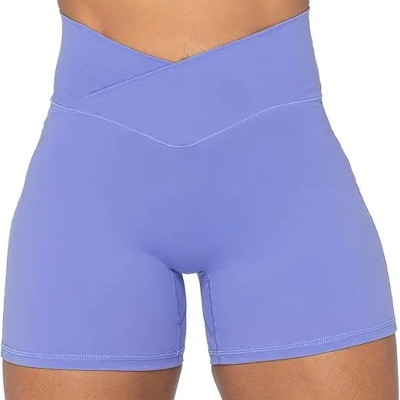 Sunzel Women's High-Waisted Soft Compression Gym Shorts - 4-Inch Seamless Design with Tummy Control and Butt Lifting Features, Crafted from Double Brushed Fabric for Summer Workouts