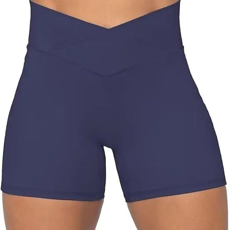 Sunzel Women's High-Waisted Soft Compression Gym Shorts - 4-Inch Seamless Design with Tummy Control and Butt Lifting Features, Crafted from Double Brushed Fabric for Summer Workouts