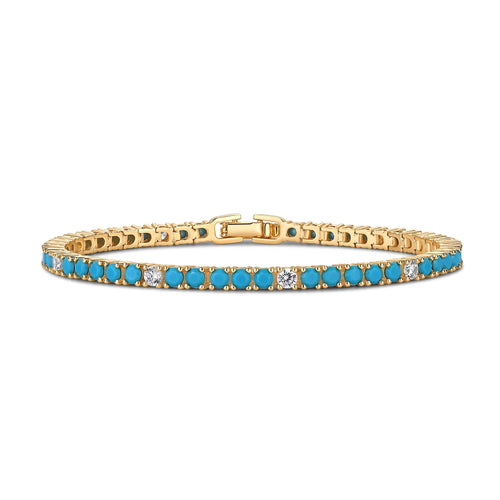PAVOI 14K Gold Plated Colorful Tennis Bracelets for Women - Elegant Tennis Bracelet Featuring Colored Cubic Zirconia - Hypoallergenic Jewelry Gift Options