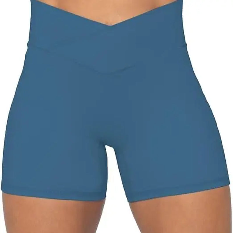 Sunzel Women's High-Waisted Soft Compression Gym Shorts - 4-Inch Seamless Design with Tummy Control and Butt Lifting Features, Crafted from Double Brushed Fabric for Summer Workouts