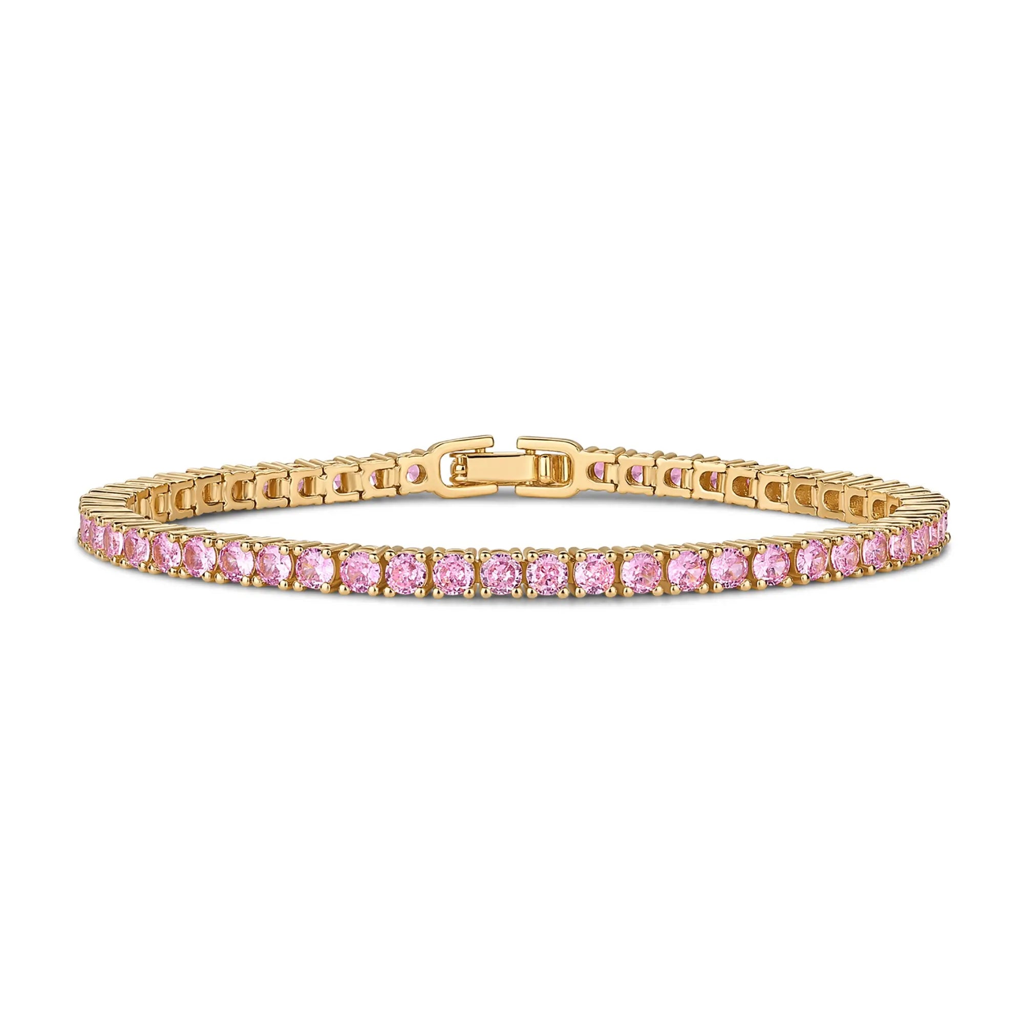 PAVOI 14K Gold Plated Colorful Tennis Bracelets for Women - Elegant Tennis Bracelet Featuring Colored Cubic Zirconia - Hypoallergenic Jewelry Gift Options