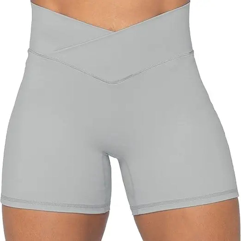 Sunzel Women's High-Waisted Soft Compression Gym Shorts - 4-Inch Seamless Design with Tummy Control and Butt Lifting Features, Crafted from Double Brushed Fabric for Summer Workouts
