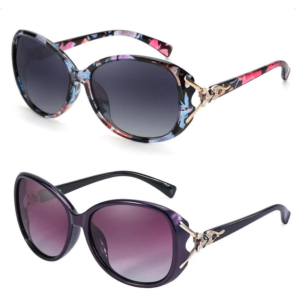 Trendy Oversized Polarized Sunglasses for Women with UV Protection