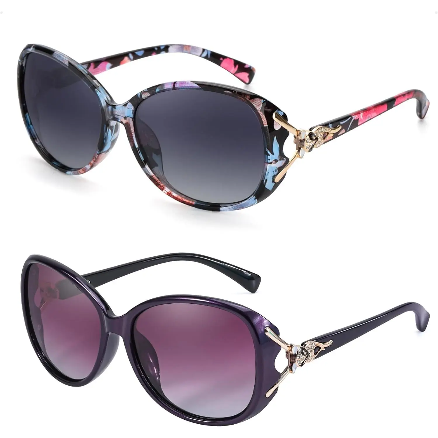 Trendy Oversized Polarized Sunglasses for Women with UV Protection