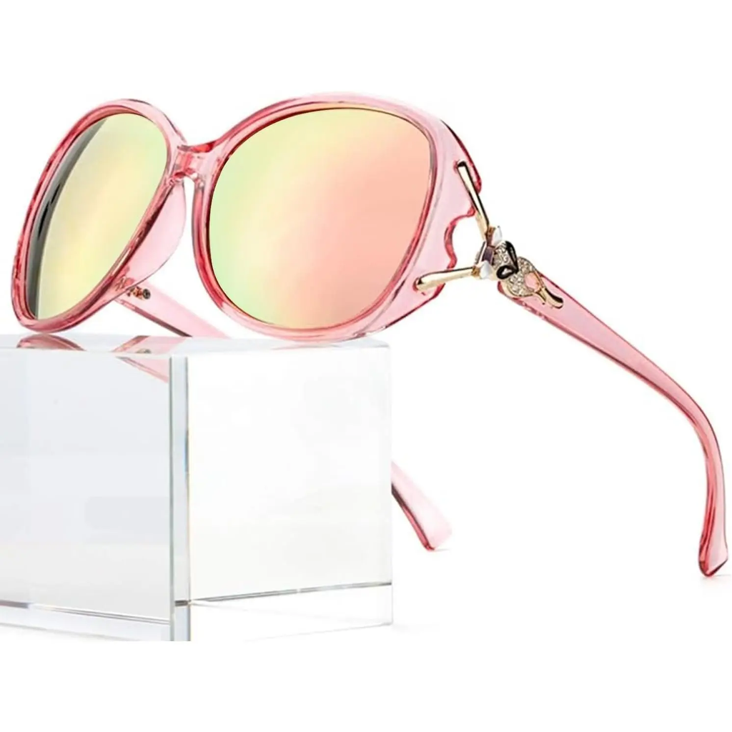 Trendy Oversized Polarized Sunglasses for Women with UV Protection