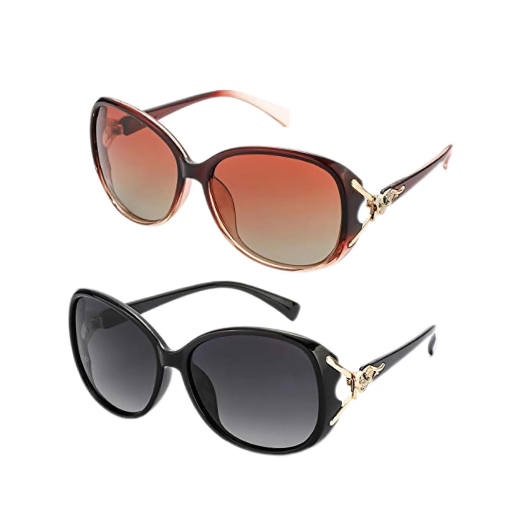 Trendy Oversized Polarized Sunglasses for Women with UV Protection