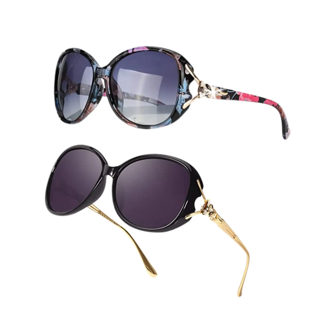 Trendy Oversized Polarized Sunglasses for Women with UV Protection
