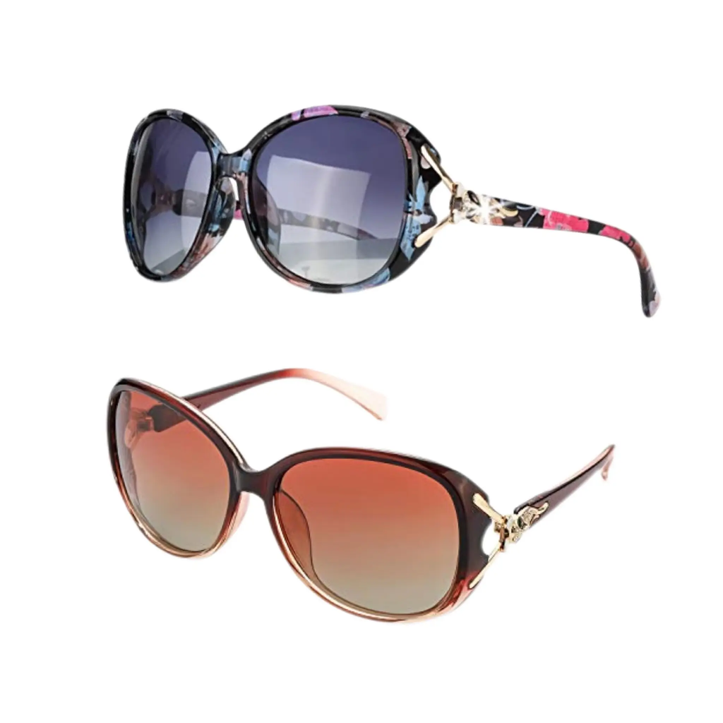 Trendy Oversized Polarized Sunglasses for Women with UV Protection