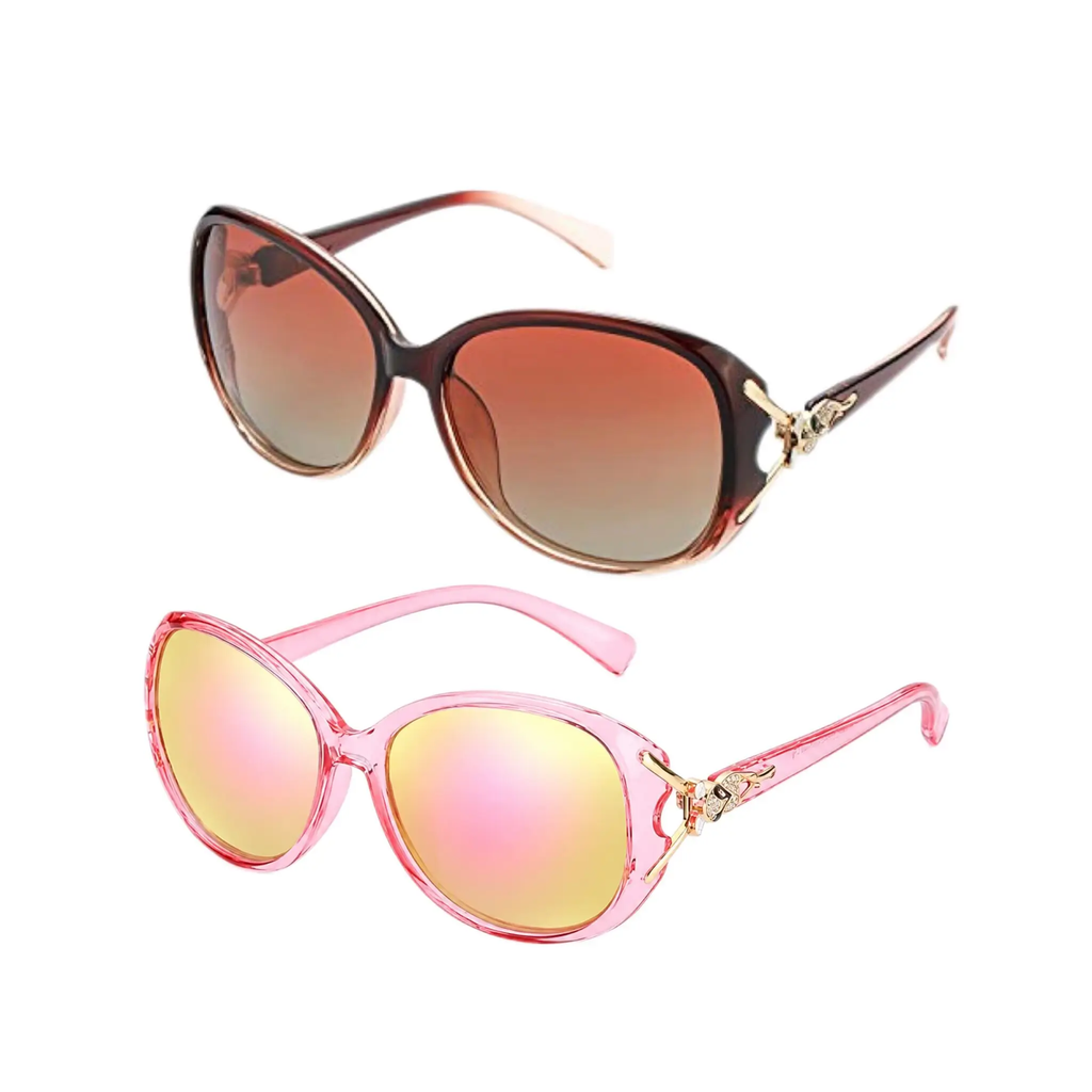 Trendy Oversized Polarized Sunglasses for Women with UV Protection