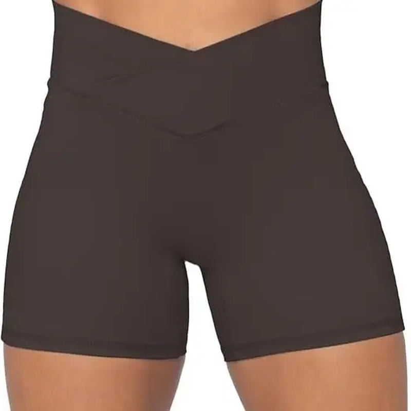 Sunzel Women's High-Waisted Soft Compression Gym Shorts - 4-Inch Seamless Design with Tummy Control and Butt Lifting Features, Crafted from Double Brushed Fabric for Summer Workouts