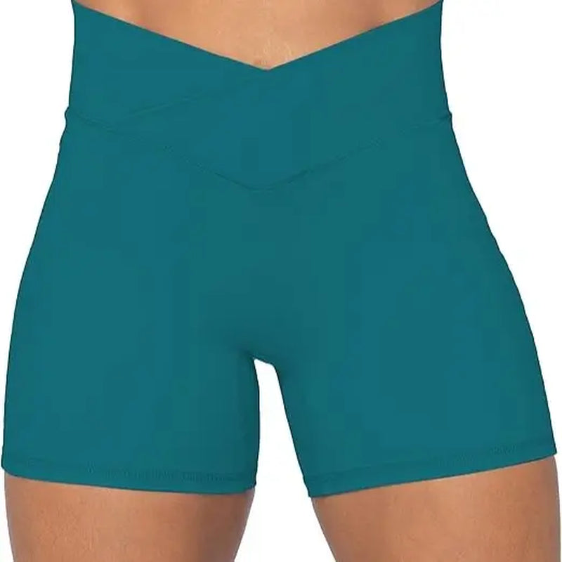 Sunzel Women's High-Waisted Soft Compression Gym Shorts - 4-Inch Seamless Design with Tummy Control and Butt Lifting Features, Crafted from Double Brushed Fabric for Summer Workouts