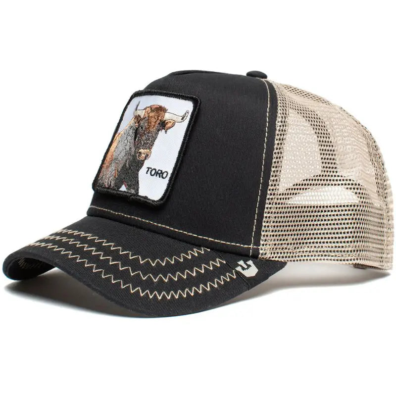 Unisex Embroidered Baseball Cap - Adjustable Mesh Hat for Outdoor Sports and Sun Protection, Ideal for Summer Beach Vacations