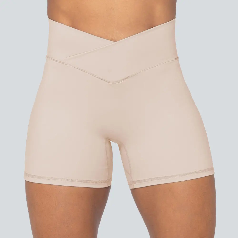 Sunzel Women's High-Waisted Soft Compression Gym Shorts - 4-Inch Seamless Design with Tummy Control and Butt Lifting Features, Crafted from Double Brushed Fabric for Summer Workouts